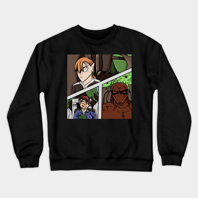 Unlikely Companions Crewneck Sweatshirt by McDougalDesigns